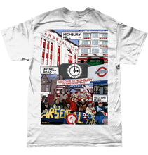 Load image into Gallery viewer, Highbury Memories Tee - Back Design with Front Text