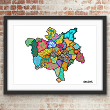 Load image into Gallery viewer, Manchester Postcode Print