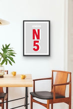 Load image into Gallery viewer, London N5 Postcode Print