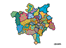 Load image into Gallery viewer, Manchester Postcode Print