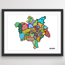 Load image into Gallery viewer, Manchester Postcode Print