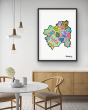 Load image into Gallery viewer, South West London Postcode Print