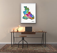 Load image into Gallery viewer, North West London Postcode Print