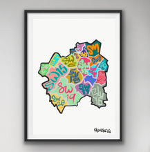 Load image into Gallery viewer, South West London Postcode Print