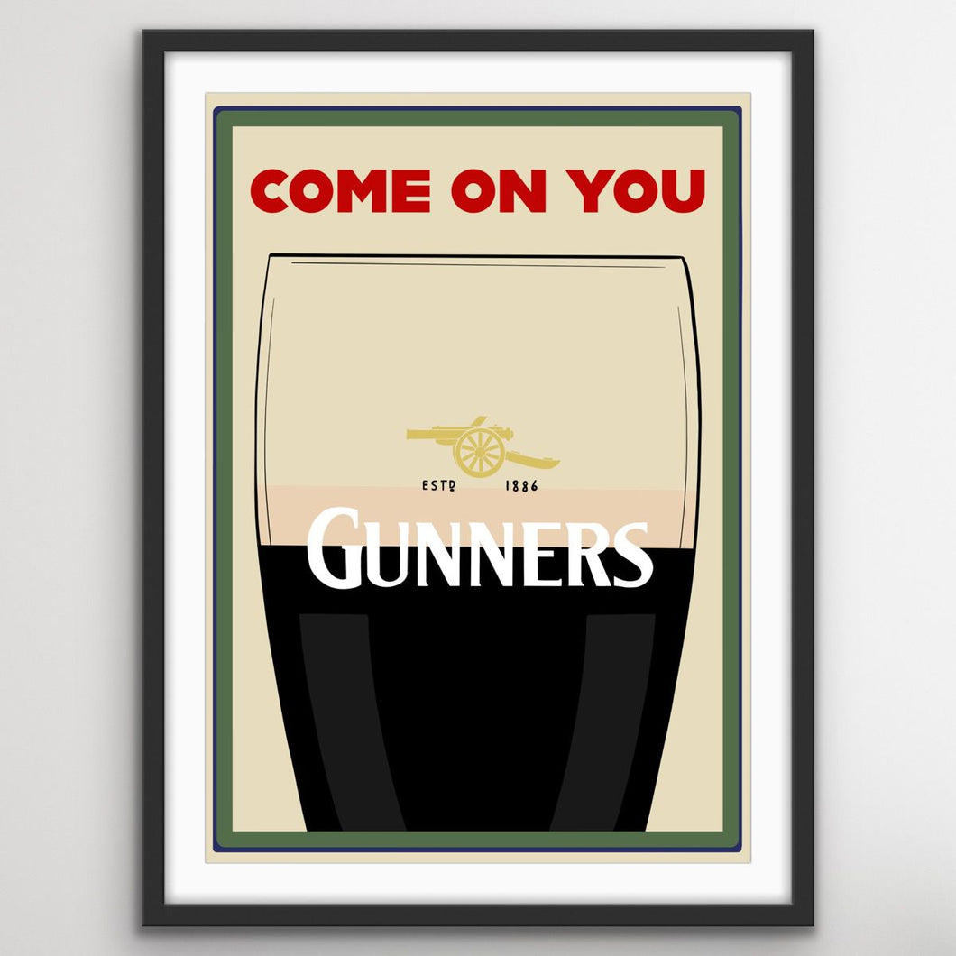 Come On You Gunners Print