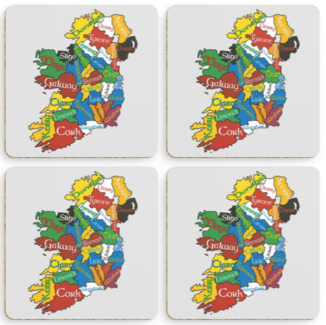 Ireland Counties Pack of 4 Coasters