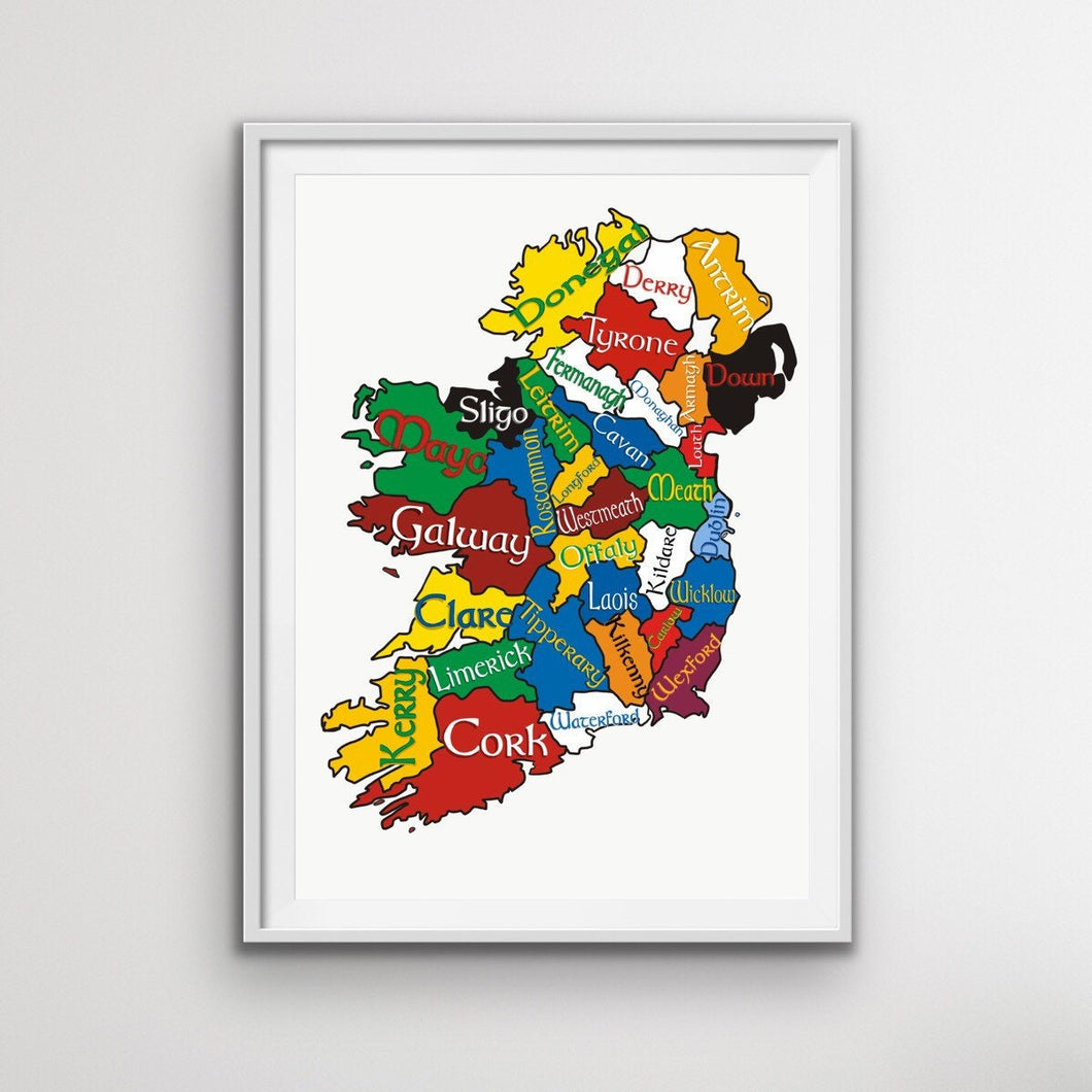 Ireland County Print
