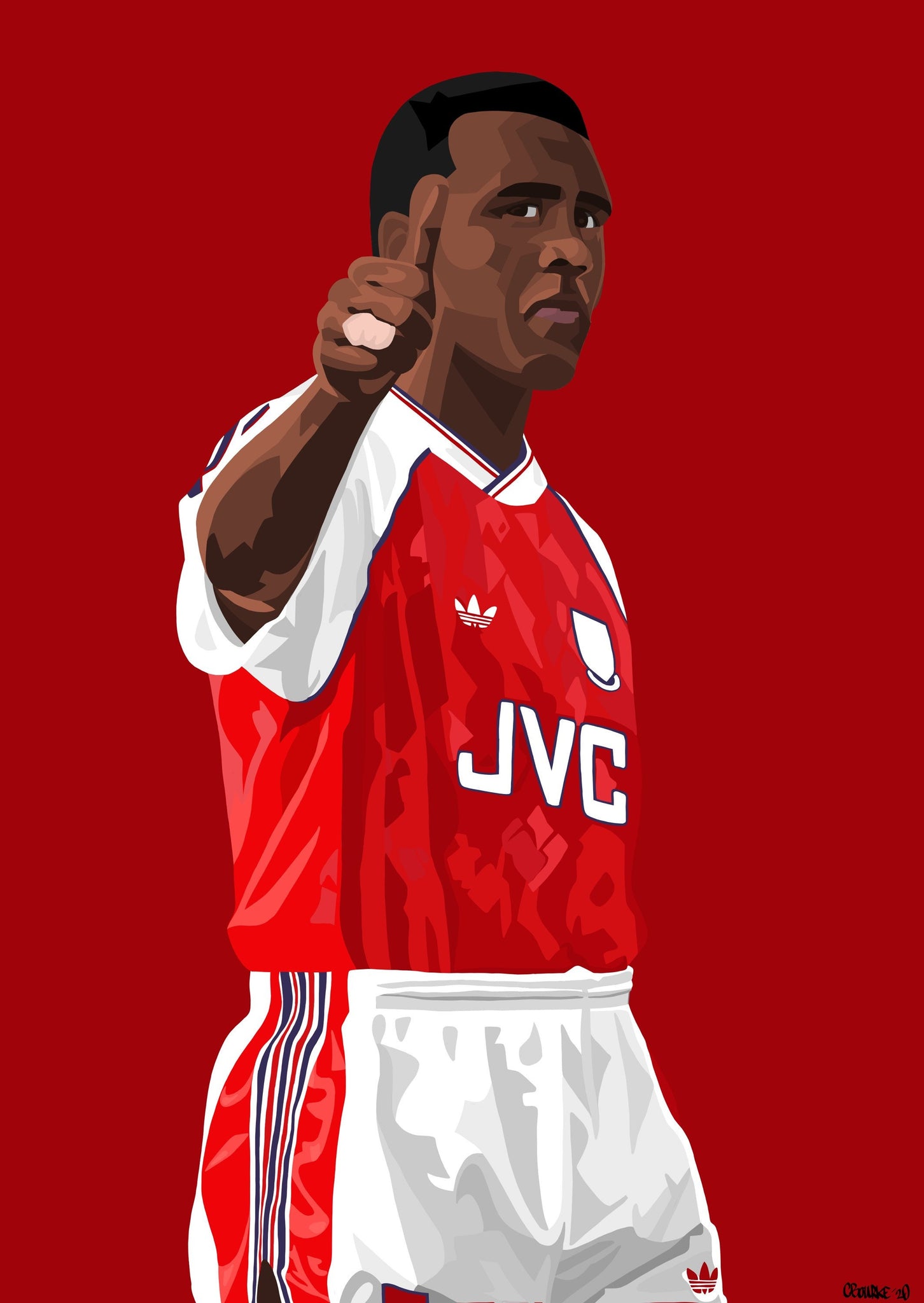 David ‘Rocky’ Rocastle Iconic Moment Print – Carl Bourke Art