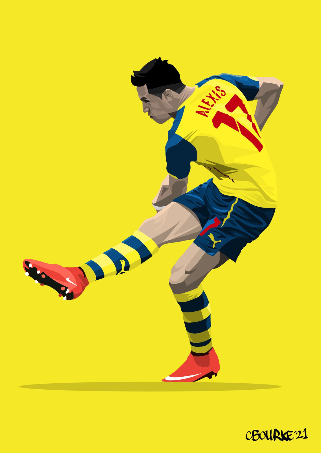 Alexis Sanchez Iconic Moment Print