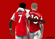 Load image into Gallery viewer, Saka and Emile Smith Rowe Print
